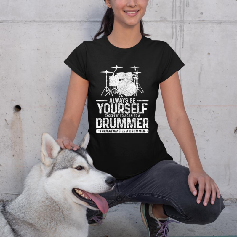 Drummer Drum Kit Saying Funny Drummer Gift T-Shirt